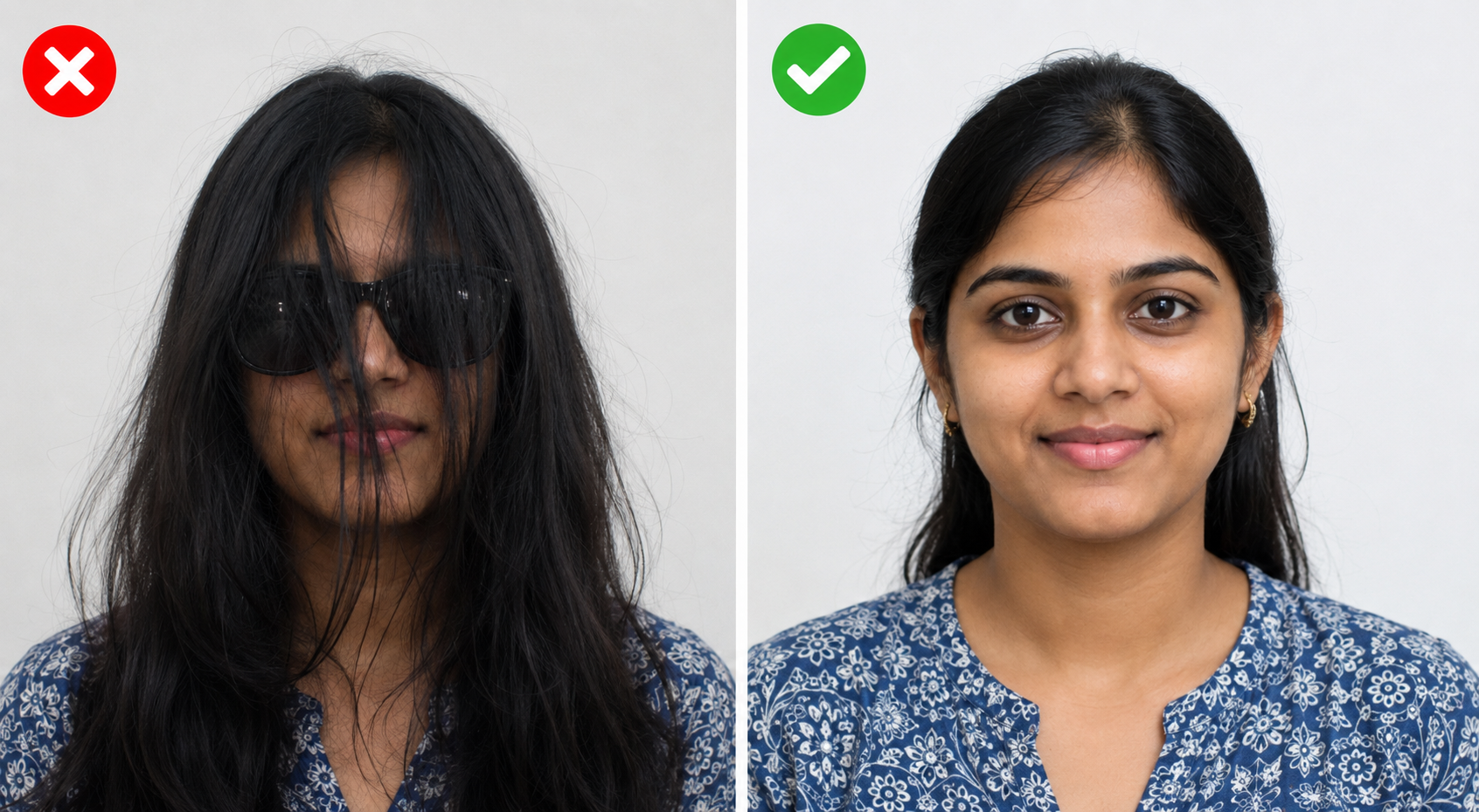 No sunglasses or accessories